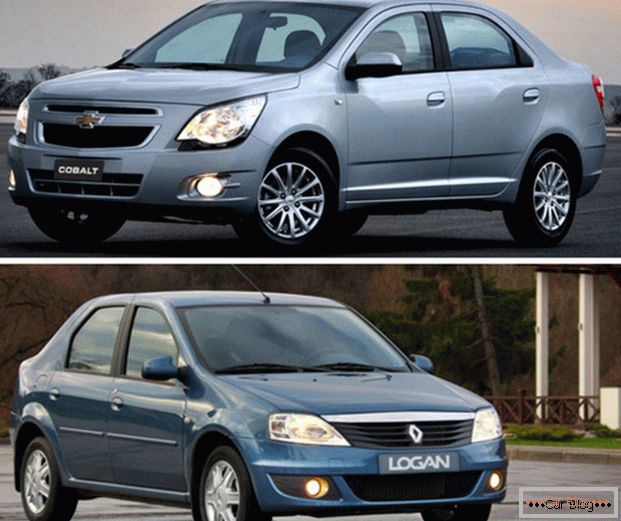 Autos vergleichen Renault Logan und Chevrolet Cobalt