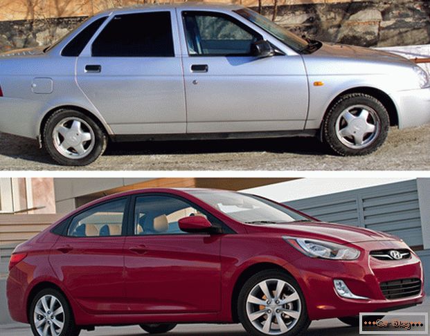Die Autos LADA Priora und Hyundai Akzent wurden auf dem russischen Markt aufgrund einer Reihe von Faktoren zu Konkurrenten.