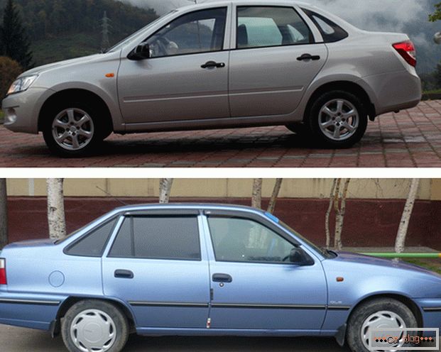 LADA Grant und Daewoo Nexia - бюджетные автомобили, пользующиеся популярностью на российском рынке