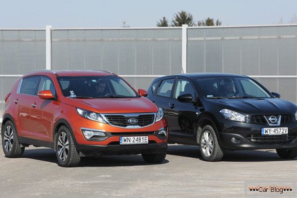 Vergleich zweier Konkurrenten auf dem Absatzmarkt: Kia Sportage und Nissan Qashqai