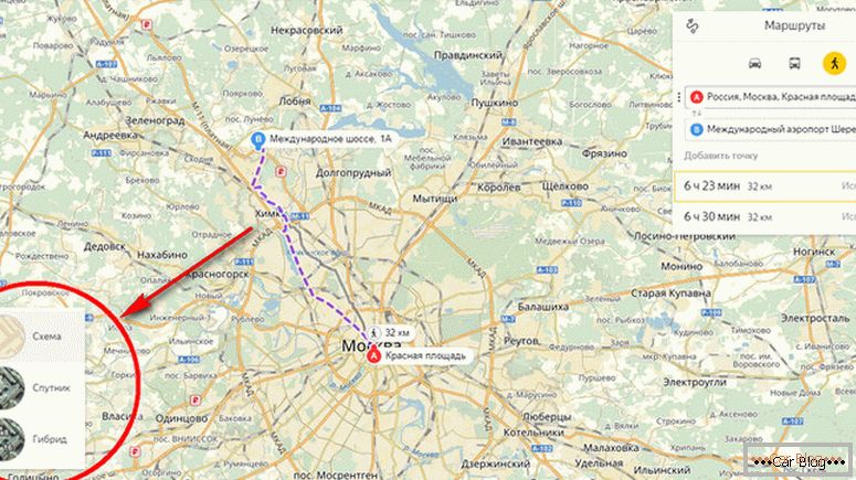 So erstellen Sie eine Route auf den Karten von Yandex-Fahrzeugen