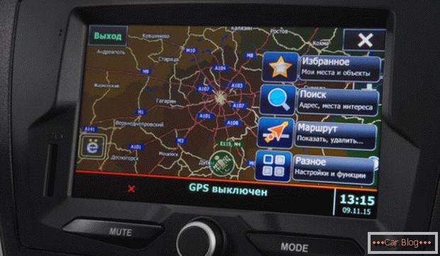 Navigationssystem in Lada Grant