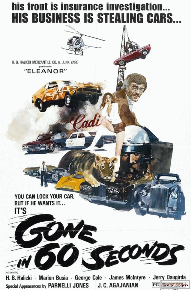 Plakat für den Film Gone in 60 Sekunden 1974