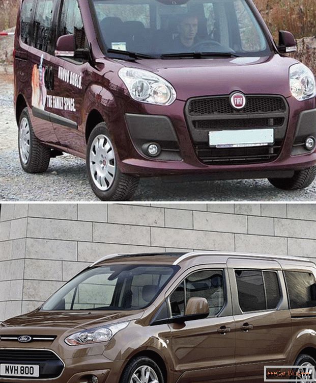 Autos FIAT Doblo und Ford Connect - welcher der Minivan ist besser?