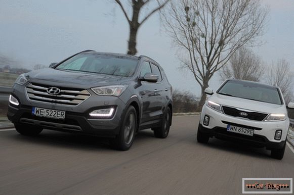 Hyundai Santa Fe und Kia Sorento sind beliebte Mittelklasse-Crossovers aus Korea