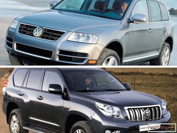 Vergleich von Volkswagen Touareg und Toyota Land Cruiser Prado