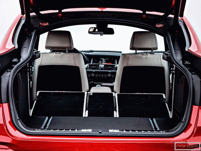 Der Gepäckraum des Autos BMW X4