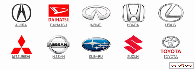 Liste der Marken japanischer Autos
